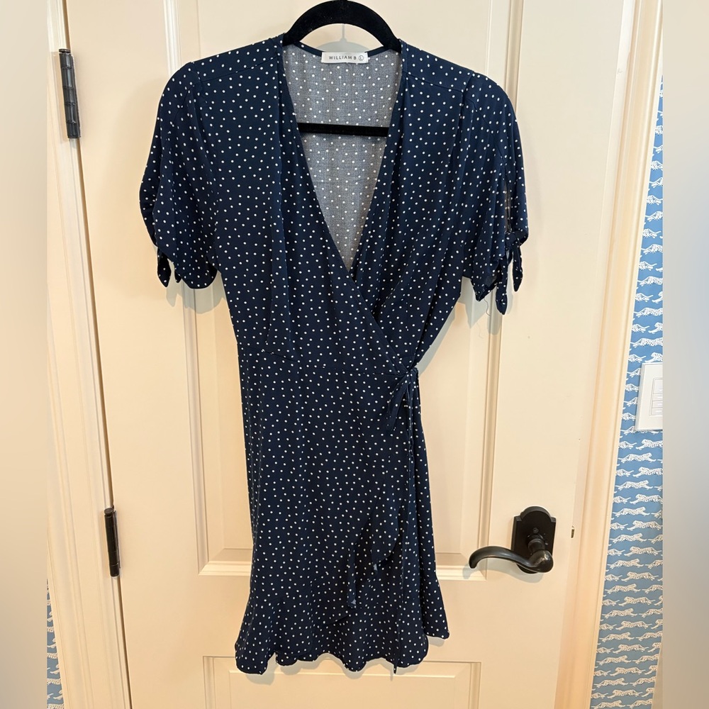 Blue Ruffled Peplum Midi Dress